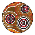 Australian Aboriginal Dot Print Round Floor Mat