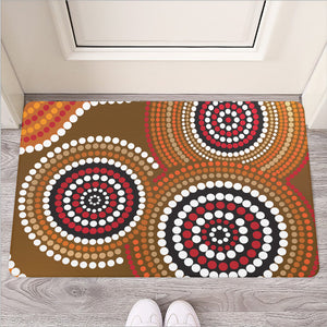 Australian Aboriginal Dot Print Rubber Doormat