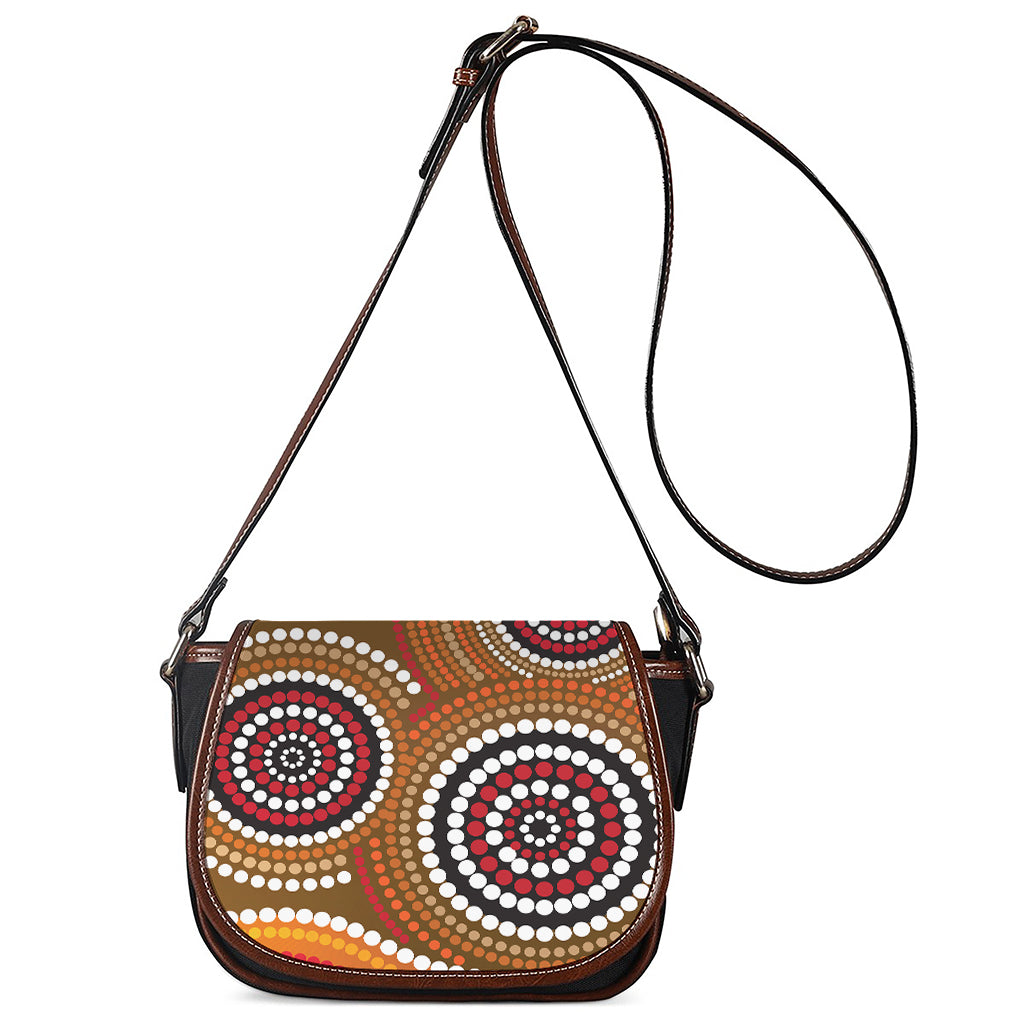 Australian Aboriginal Dot Print Saddle Bag