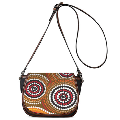 Australian Aboriginal Dot Print Saddle Bag