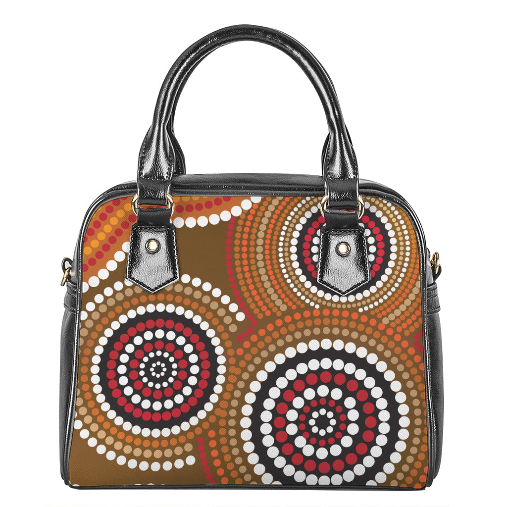 Australian Aboriginal Dot Print Shoulder Handbag
