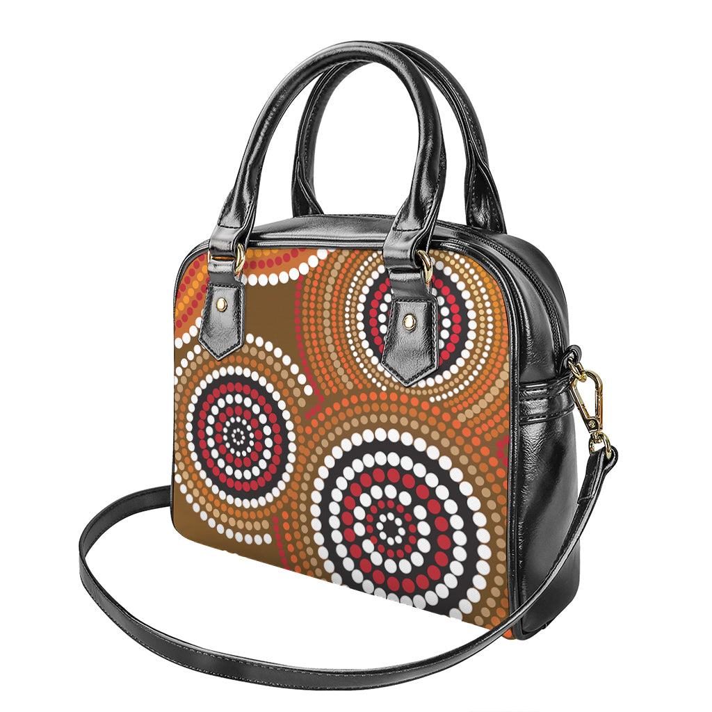 Australian Aboriginal Dot Print Shoulder Handbag