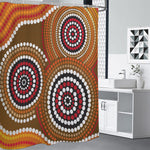 Australian Aboriginal Dot Print Shower Curtain