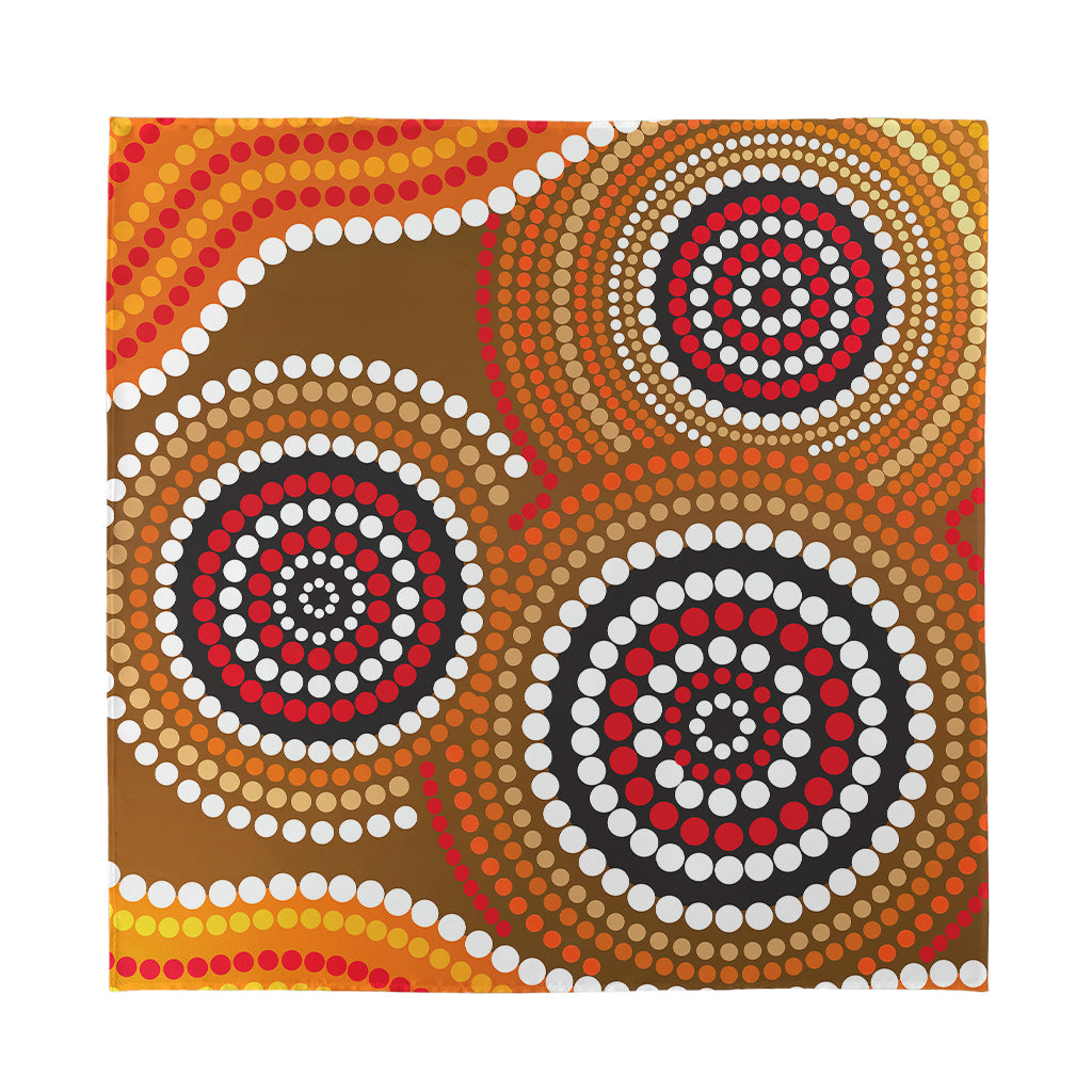 Australian Aboriginal Dot Print Silk Bandana