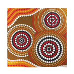 Australian Aboriginal Dot Print Silk Bandana