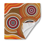 Australian Aboriginal Dot Print Silk Bandana