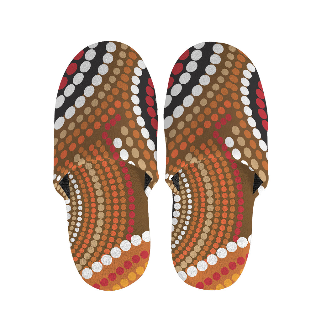 Australian Aboriginal Dot Print Slippers