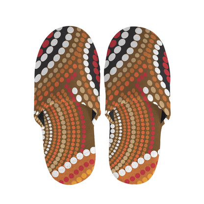 Australian Aboriginal Dot Print Slippers