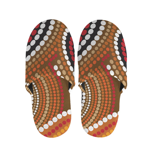 Australian Aboriginal Dot Print Slippers