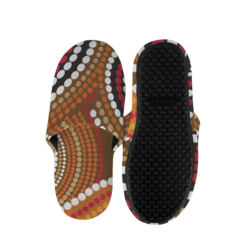 Australian Aboriginal Dot Print Slippers