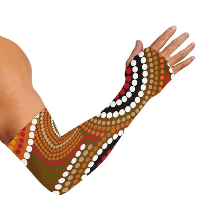 Australian Aboriginal Dot Print Sun Protection Arm Sleeves