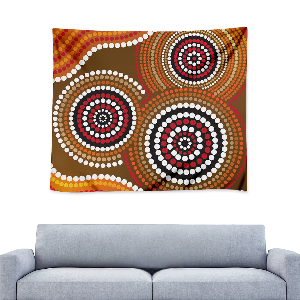 Australian Aboriginal Dot Print Tapestry