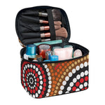 Australian Aboriginal Dot Print Travel Makeup Bag