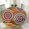Australian Aboriginal Dot Print Waterproof Round Tablecloth
