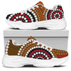 Australian Aboriginal Dot Print White Chunky Shoes