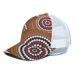 Australian Aboriginal Dot Print White Mesh Trucker Cap