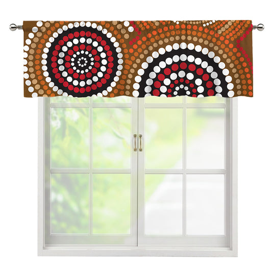 Australian Aboriginal Dot Print Window Valance