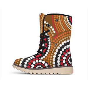 Australian Aboriginal Dot Print Winter Boots