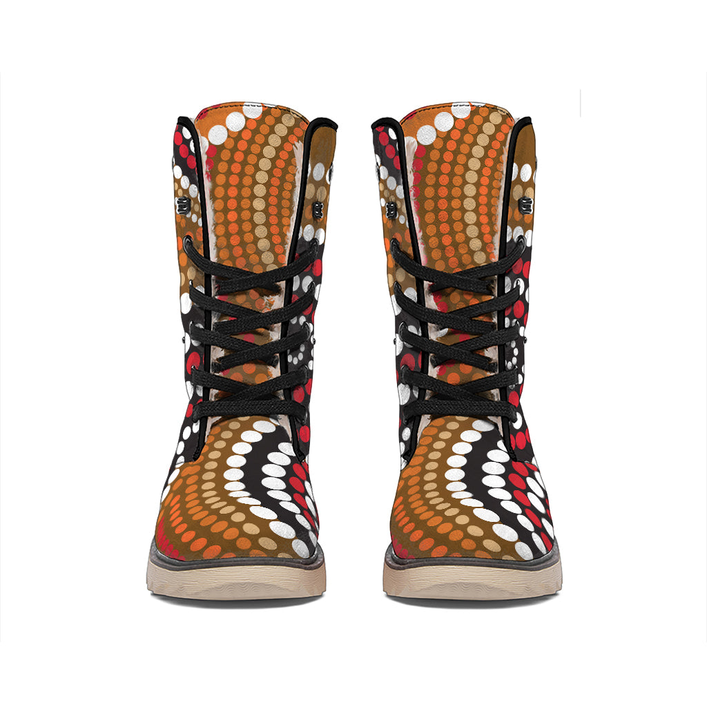 Australian Aboriginal Dot Print Winter Boots