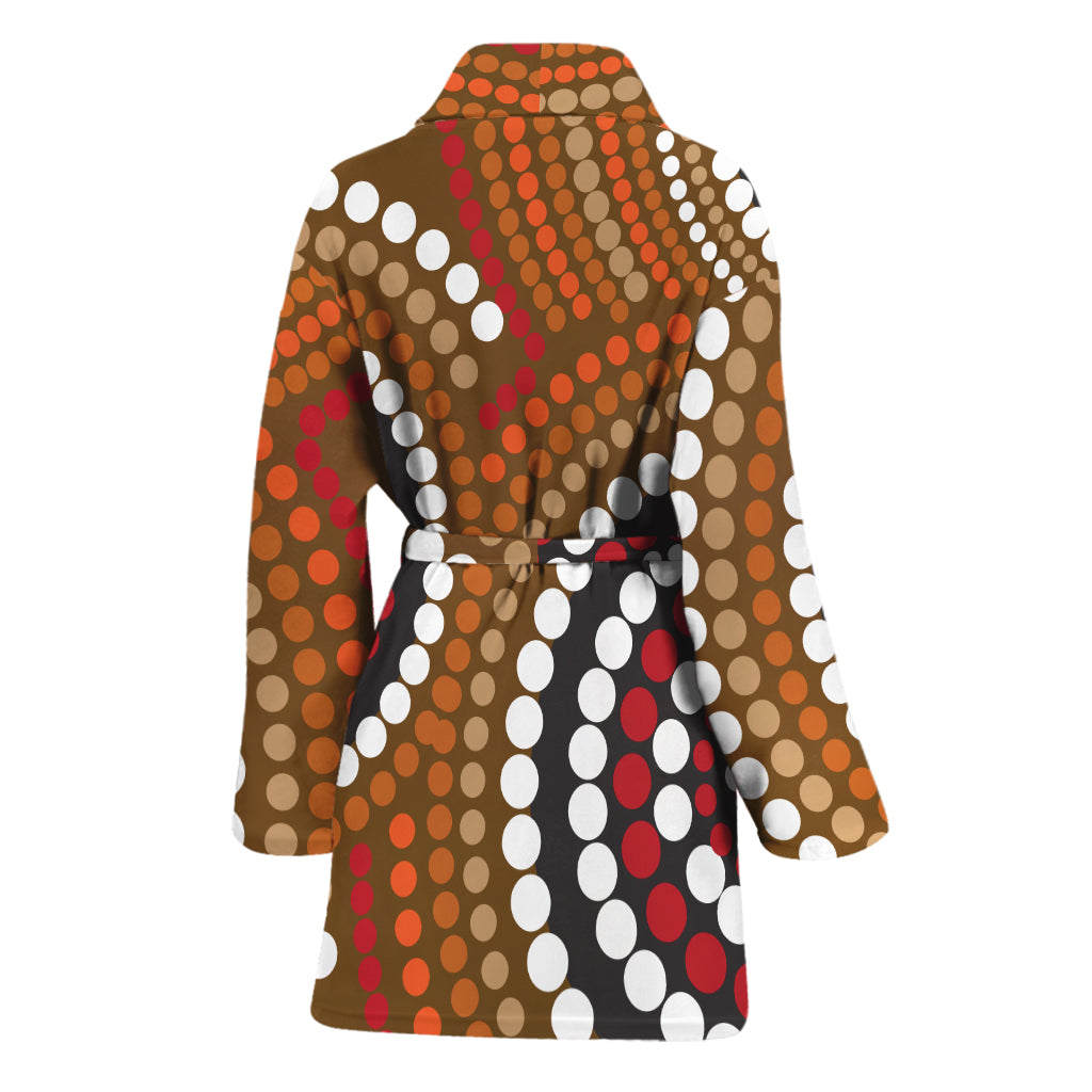 Australian Aboriginal Dot Print Women's Bathrobe