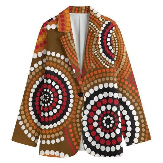 Australian Aboriginal Dot Print Women's Blazer