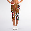 Australian Aboriginal Dot Print Women's Capri Leggings