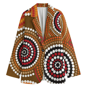 Australian Aboriginal Dot Print Women's Cotton Blazer