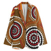 Australian Aboriginal Dot Print Women's Cotton Blazer