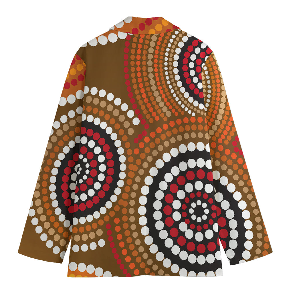 Australian Aboriginal Dot Print Women's Cotton Blazer