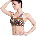 Australian Aboriginal Dot Print Women's Sports Bra