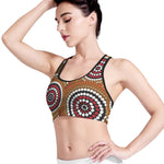 Australian Aboriginal Dot Print Women's Sports Bra