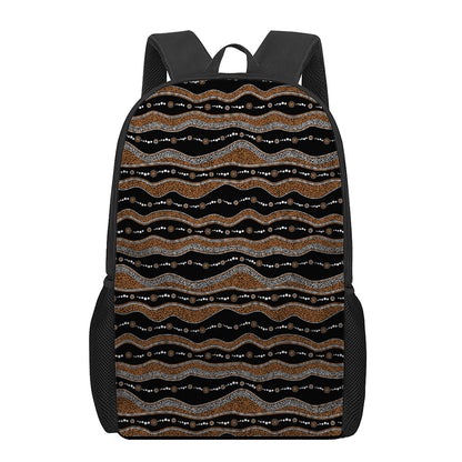 Australian Aboriginal Indigenous Print 17 Inch Backpack