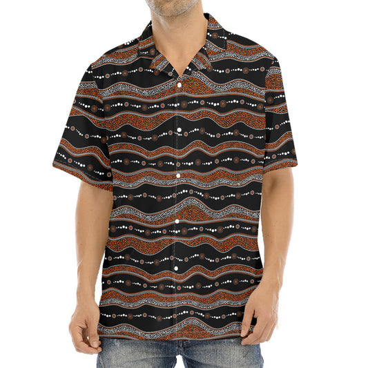 Australian Aboriginal Indigenous Print Aloha Shirt