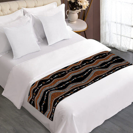 Australian Aboriginal Indigenous Print Bed Runner