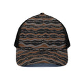 Australian Aboriginal Indigenous Print Black Mesh Trucker Hat