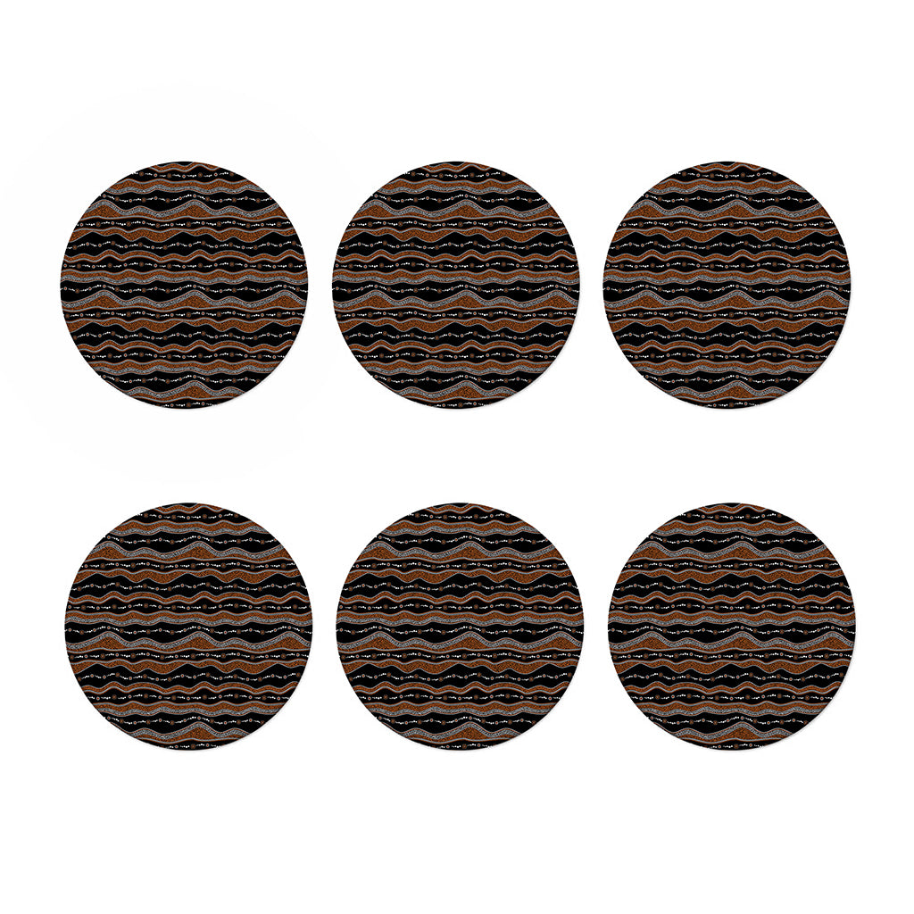 Australian Aboriginal Indigenous Print Coaster Set