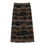 Australian Aboriginal Indigenous Print Cotton Front Slit Maxi Skirt