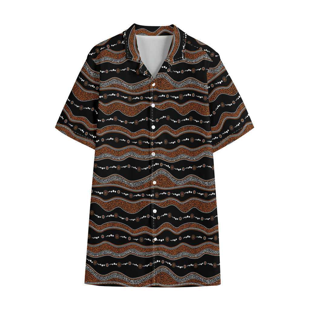 Australian Aboriginal Indigenous Print Cotton Hawaiian Shirt