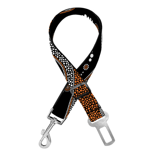 Australian Aboriginal Indigenous Print Dog Seat Belt