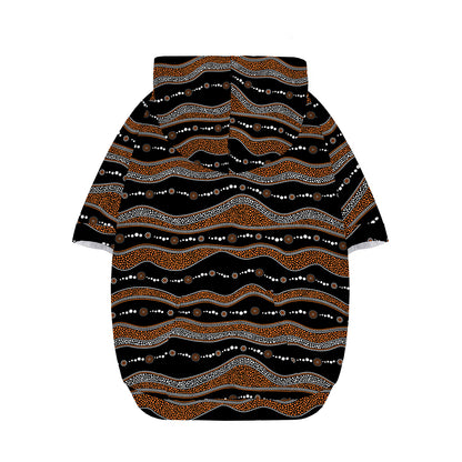 Australian Aboriginal Indigenous Print Dog Zip Up Hoodie