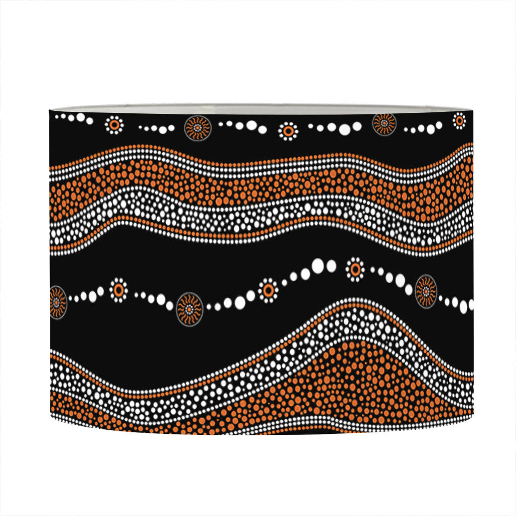 Australian Aboriginal Indigenous Print Drum Lamp Shade