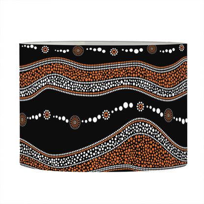Australian Aboriginal Indigenous Print Drum Lamp Shade