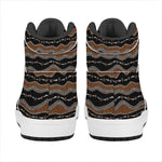 Australian Aboriginal Indigenous Print High Top Leather Sneakers