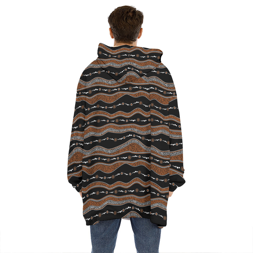 Australian Aboriginal Indigenous Print Hoodie Blanket