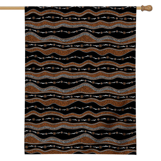 Australian Aboriginal Indigenous Print House Flag
