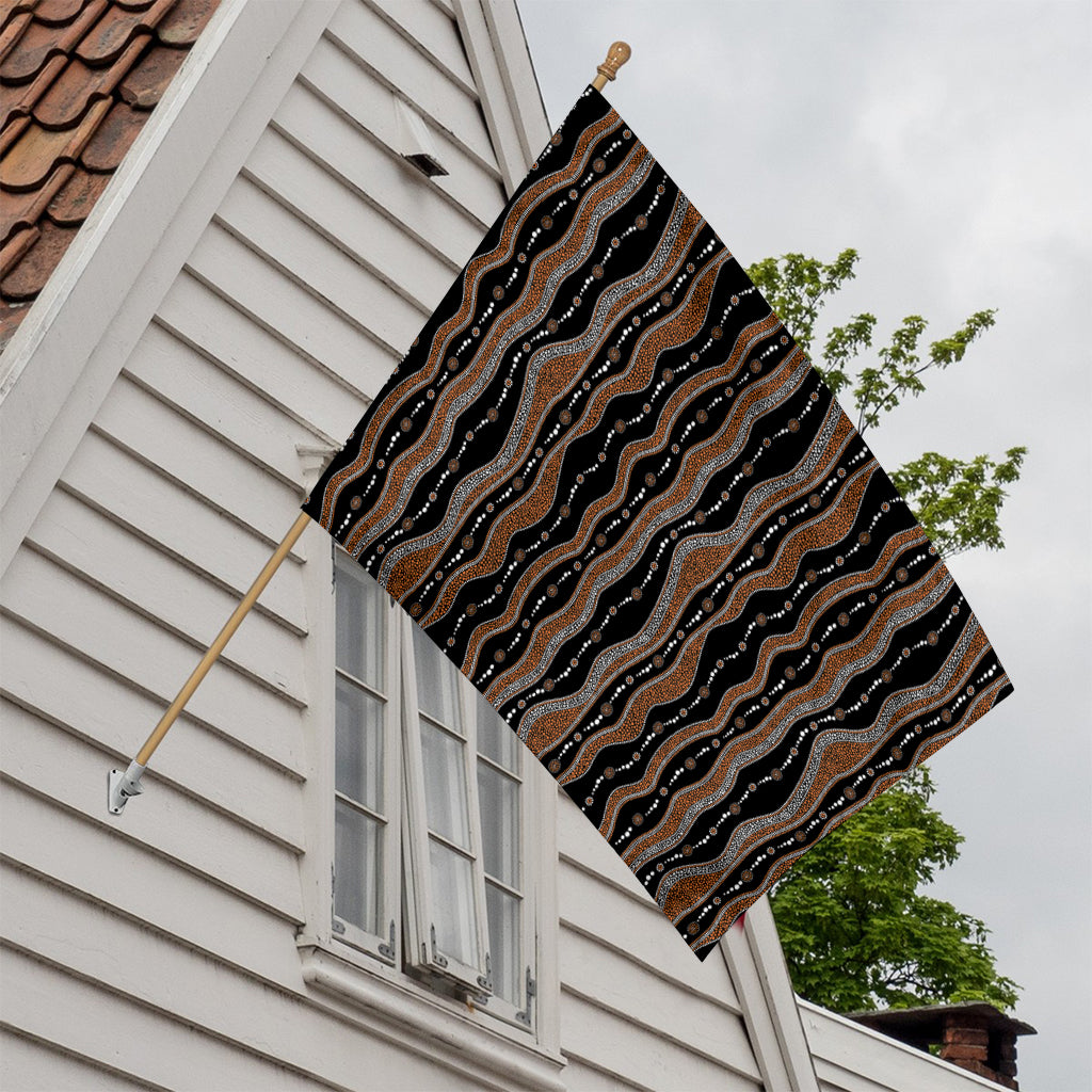 Australian Aboriginal Indigenous Print House Flag