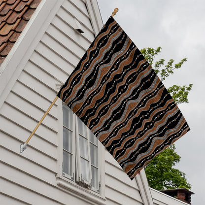 Australian Aboriginal Indigenous Print House Flag