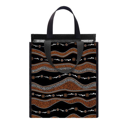 Australian Aboriginal Indigenous Print Insulated Lunch Tote