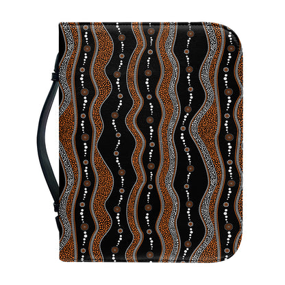 Australian Aboriginal Indigenous Print Leather Bible Cover
