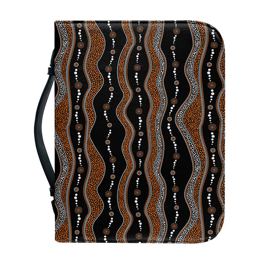 Australian Aboriginal Indigenous Print Leather Bible Cover
